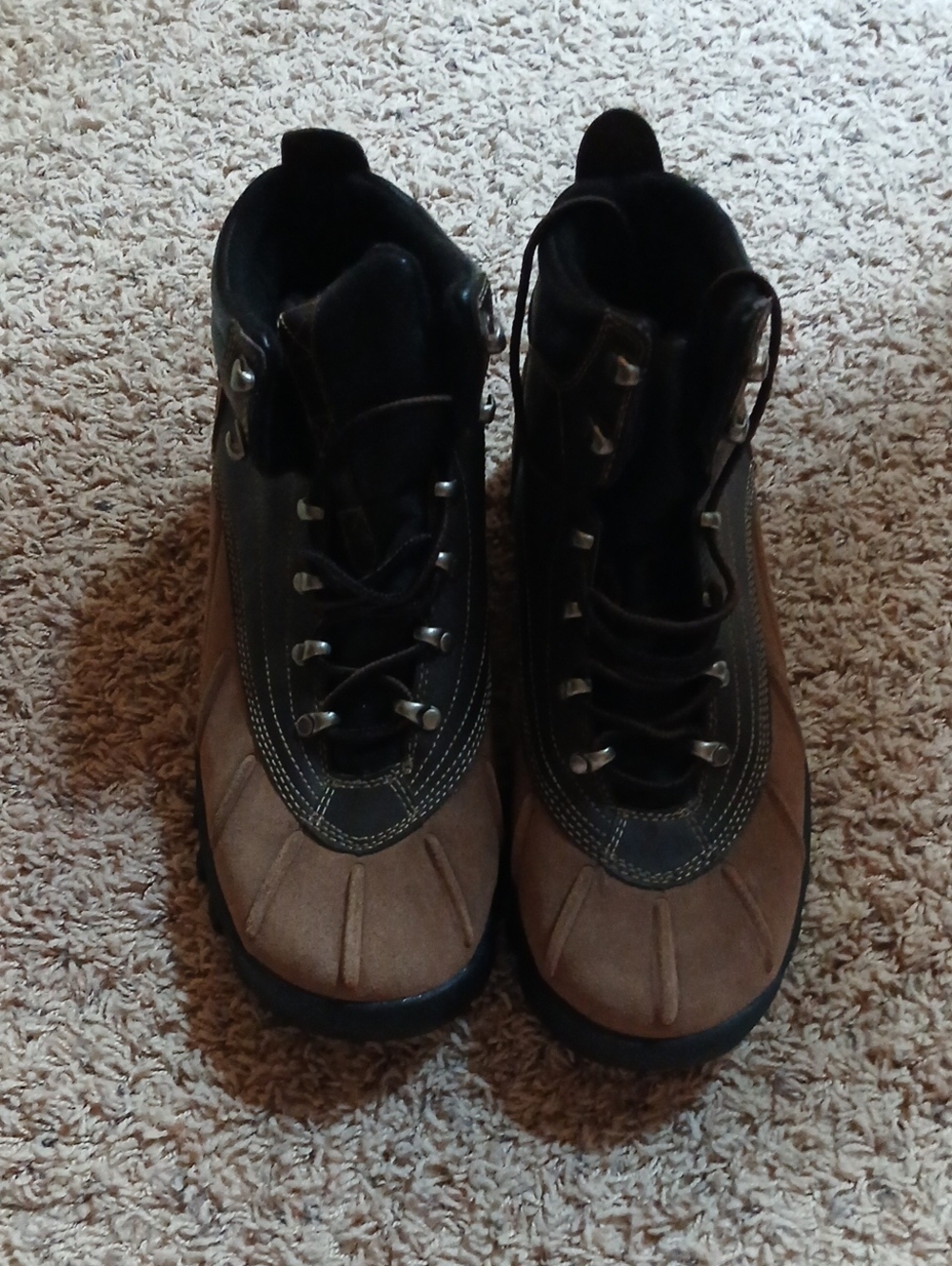 Cherokee Brown and Black Lace-Up Hiking Boots